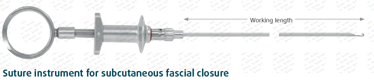 Suture instrument for subcutaneous fascial closure