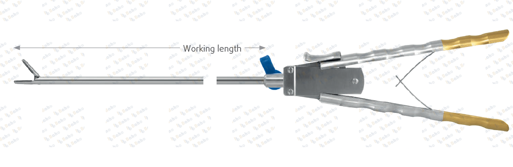 Needle holder curved left
