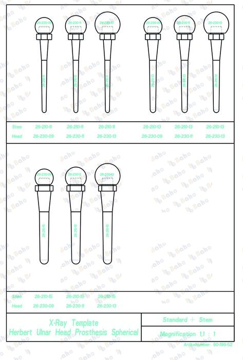 UHP, X-Ray template Revision, Standard + 90-196-52-21