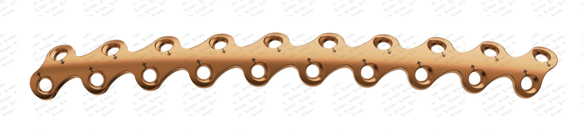 L1 Rib Plate, semi-solid, profile thickness 1.5 mm, 20-hole, 102 mm length, sterile 24-015-46-71