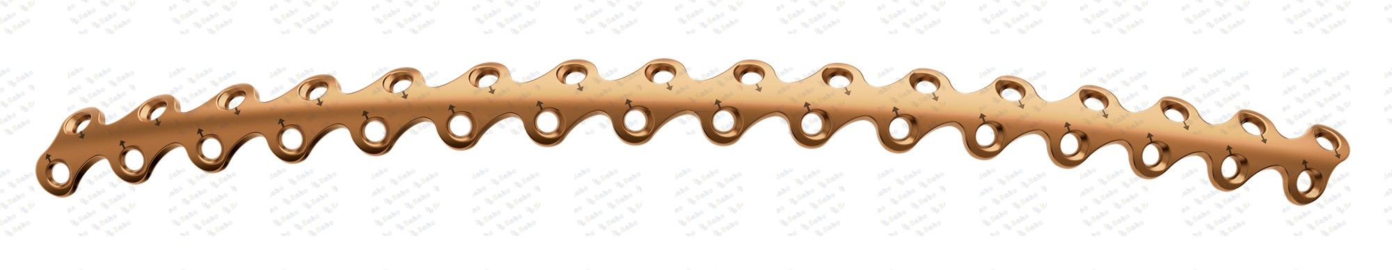 L1 Rib Plate, semi-solid, profile thickness 1.5 mm, 32-hole, 159 mm length, sterile 24-015-47-71