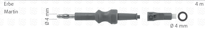 Monopolar safety cable Erbe Martin
