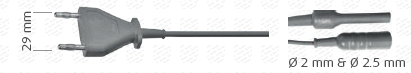 Bipolar connecting cable for saline resectoscopes